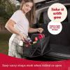 imageLusso Gear Car Seat Organizer with Cup Holders  Front or Backseat Organizer  9 Storage Compartments for Travel  Fits Cars Trucks and Vans  BlackBlack with Red Stitching
