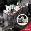 imageLusso Gear Car Seat Organizer with Cup Holders  Front or Backseat Organizer  9 Storage Compartments for Travel  Fits Cars Trucks and Vans  BlackFloral