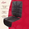 imageLusso Gear Car Seat Protector for Baby Car Seat Thick Padding Waterproof NonSlip Backing 2 Mesh Storage Pockets  Black1Pack Black with Red Stitching