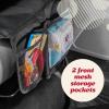 imageLusso Gear Car Seat Protector for Baby Car Seat Thick Padding Waterproof NonSlip Backing 2 Mesh Storage Pockets  Black1Pack Black with Red Stitching