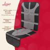 imageLusso Gear Car Seat Protector for Baby Car Seat Thick Padding Waterproof NonSlip Backing 2 Mesh Storage Pockets  Black1Pack Gray
