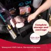 imageLusso Gear Heavy Duty Back Seat Car Organizer Extra Large for Protection Sag Proof ampamp Reinforced Corners Protects iPad ampamp Backseat 12 Versatile Car Seat Organizer Storage Compartments BlackBlack with Red Stitching
