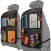 imageLusso Gear Heavy Duty Kick Mats 2 Pk  Waterproof Back Seat Organizer  Sag Proof Car Seat Cover for Kids  Black Kick Mats Car Protector with 3 Reinforced Storage Pockets  Backseat ProtectorBlack
