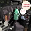 imageLusso Gear Heavy Duty Kick Mats 2 Pk  Waterproof Back Seat Organizer  Sag Proof Car Seat Cover for Kids  Black Kick Mats Car Protector with 3 Reinforced Storage Pockets  Backseat ProtectorGray