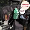imageLusso Gear Heavy Duty Kick Mats 2 Pk  Waterproof Back Seat Organizer  Sag Proof Car Seat Cover for Kids  Black Kick Mats Car Protector with 3 Reinforced Storage Pockets  Backseat ProtectorBlack