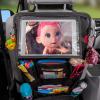 imageLusso Gear Kids Travel Tray Black  Heavy Duty Car Seat Organizer Black Extra Large for Protection Sag Proof ampamp Reinforced Corners Protects iPad ampamp Backseat 12 Versatile Car Seat Organizer Stora