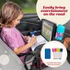 imageLusso Gear Lap Tray for Toddler and kids Table Tray for Travel Car Seat Airplane Desk Essential Accessories and Road Trip Activities Gray Planets