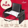 imageLusso Gear Lap Tray for Toddler and kids Table Tray for Travel Car Seat Airplane Desk Essential Accessories and Road Trip Activities Gray2pack Black