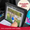 imageLusso Gear Lap Tray for Toddler and kids Table Tray for Travel Car Seat Airplane Desk Essential Accessories and Road Trip Activities GrayDinos