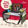 imageLusso Gear Lap Tray for Toddler and kids Table Tray for Travel Car Seat Airplane Desk Essential Accessories and Road Trip Activities GrayGray