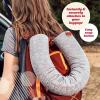 imageLusso Gear Twist Memory Foam Travel Pillow Neck Lumbar ampamp Leg Support  Adjustable Pillow for Plane Car Home  Machine WashableDryer Safe Cover  Attaches to Luggage  Ear Plugs Eye Mask GrayGray