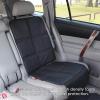 imageLusso Gear Two Pack of Car Seat Protector Black  Two Pack of Heavy Duty Kick Mats Black Waterproof Protects Fabric or Leather Seats Premium Oxford Fabric Travel Essentials