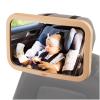 imageLusso Gear Baby Car Mirror  RearFacing Infant Mirror for Car with Crystal Clear View  Secure Shatterproof Backseat Design BlackTan