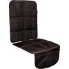 imageLusso Gear Car Seat Protector for Baby Car Seat Thick Padding Waterproof NonSlip Backing 2 Mesh Storage Pockets  Black1Pack Black with Red Stitching