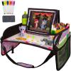 imageLusso Gear Lap Tray for Toddler and kids Table Tray for Travel Car Seat Airplane Desk Essential Accessories and Road Trip Activities GrayMermaids