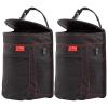 2-Pack Black  Red Stitching