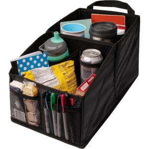 imageLusso Gear Car Seat Organizer with Cup Holders  Front or Backseat Organizer  9 Storage Compartments for Travel  Fits Cars Trucks and Vans  BlackBlack