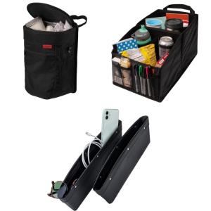 imageLusso Gear Car Trash Can Car Seat Organizer and Car Seat Gap Filler Prevent Mess and Keep Your Car Clean