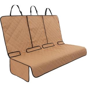 imageLusso Gear Dog Car Seat Cover for Back Seat  100 Waterproof  Full Protection from Mud Scratches Shedding  NonSlip Cover Stays in Place Fits Car Truck SUV BlackPremium Edition  Tan