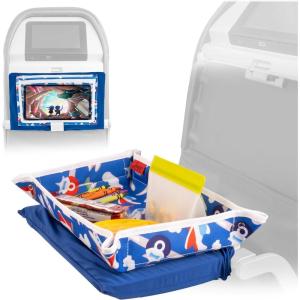 imageLusso Gear Kids Airplane Tray Table Cover with Pockets  Travel Essentials for Toddlers  Travel Tray for Kids on Plane or Train  Airplane Must Haves and Flying Essentials  Baby Must Have UnicornsAirplanes
