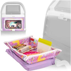 imageLusso Gear Kids Airplane Tray Table Cover with Pockets  Travel Essentials for Toddlers  Travel Tray for Kids on Plane or Train  Airplane Must Haves and Flying Essentials  Baby Must Have UnicornsUnicorns