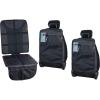 imageLusso Gear Car Seat Protector BlackRed  Two Pack of Heavy Duty Kick Mats BlackRed Waterproof Protects Fabric or Leather Seats Premium Oxford Fabric Travel Essentials