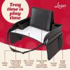 imageLusso Gear Kids Tray Table Cover  Black Kids Travel Tray  Black and Baby Car Seat Protector  Black
