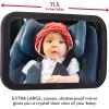 imageLusso Gear Car Seat Protector BlackRed  Baby Backseat Mirror for Car BlackRed Waterproof Protects Fabric or Leather Seats Premium Oxford Fabric Travel Essentials