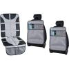 imageLusso Gear Car Seat Protector Gray  Two Pack of Heavy Duty Kick Mats Gray Waterproof Protects Fabric or Leather Seats Premium Oxford Fabric Travel Essentials
