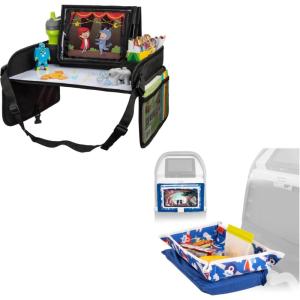 imageLusso Gear Kids Travel Tray  Black and Kids Tray Table Cover  Airplanes