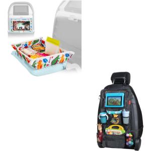 imageLusso Gear Kids Tray Table Cover  Dinos and B S Car Organizer  Black