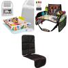 imageLusso Gear Kids Tray Table Cover  Dinos Kids Travel Tray  Dinos and Baby Car Seat Protector  Black