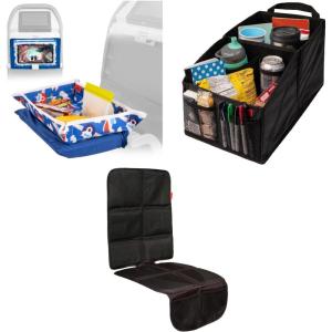 imageKids Tray Table Cover  Airplanes Car Seat Organizer  Black and Baby Car Seat Protector  Black