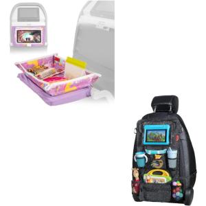 imageKids Tray Table Cover  Unicorns and B S Car Organizer  Black