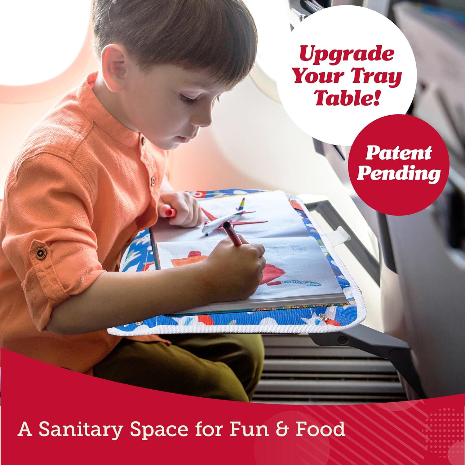 imageKids Tray Table Cover  Unicorns and Baby Car Seat Protector  Black