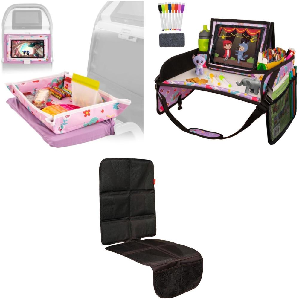 imageKids Tray Table Cover  Mermaids Kids Travel Tray  Mermaids and Baby Car Seat Protector  Black