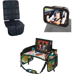 imageLusso Gear KTT Geometric  Car Seat Protector Black  Baby Mirror Black