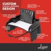 image:imageLusso Gear Kids Travel Tray Blue  Two Pack of Car Seat Organizer Black Extra Large for Protection Sag Proof amp Reinforced Corners Protects iPad amp Backseat 12 Versatile Car Seat Organizer Stora