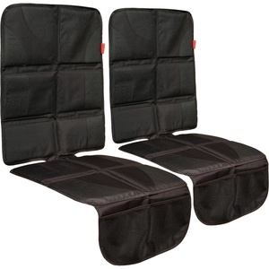 image:imageLusso Gear Car Seat Cover amp Protector  2Pack Waterproof NonSlip Protector  Mesh Pocket Organizer  Universal Fit for Convertible amp Toddler Car Seats Black2Pack Black